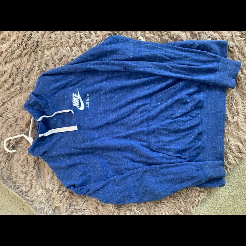 Nike blue pullover with hood XL